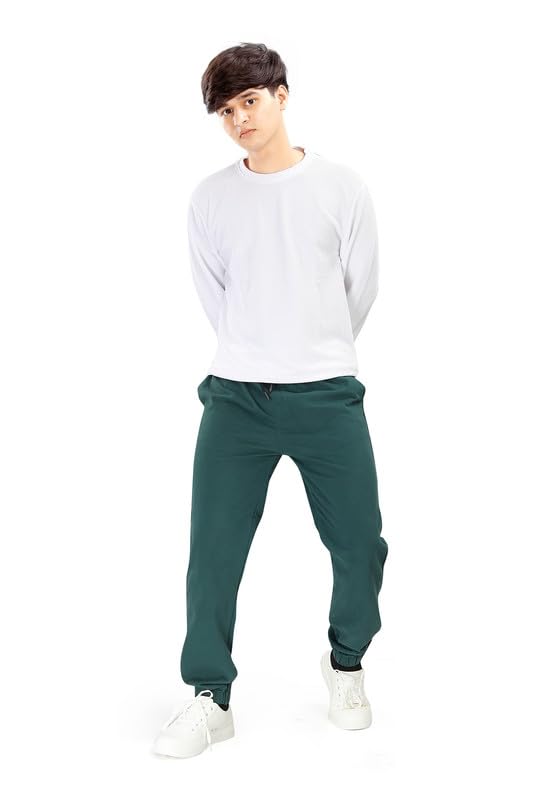 Image of UNOseven Boys Cotton Jogger Pant - Slim Fit - Teal Green - Size XL