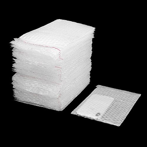 50 Pack Clear Self-Seal Bubble Out Bags, High-PQ 6 x 8 Inch Double Walled Protective Cushioned for Moving, Shipping, Packing