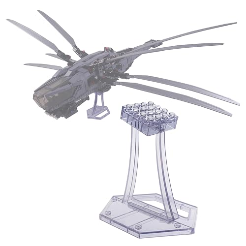 Display Stand for LEGO 10327 Icons Dune Atreides Royal Ornithopter, 75021 7676 7163 75354 Gunship Kit, 43217 Up house, for Speed Champions etc. Plastic transparent angled display stand only.