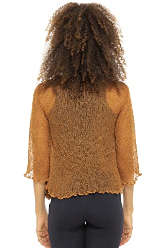 Image of Back From Bali Womens Sheer Shrug Cardigan Lightweight Knit