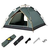 Barraca de Camping Automática 2-3 Pessoas Impermeável (200x200x140cm) - Montagem Rápida em 1 Minuto, Proteção UV UPF50+,Ideal para Acampamento, Praia, Trekking e Aventuras ao Ar Livre