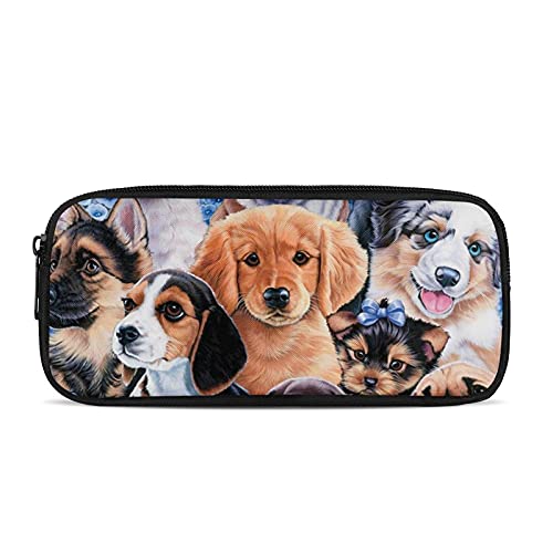 Belidome Trousse à crayons souple et durable pour enfants, garçons et filles Motif adorable chiot