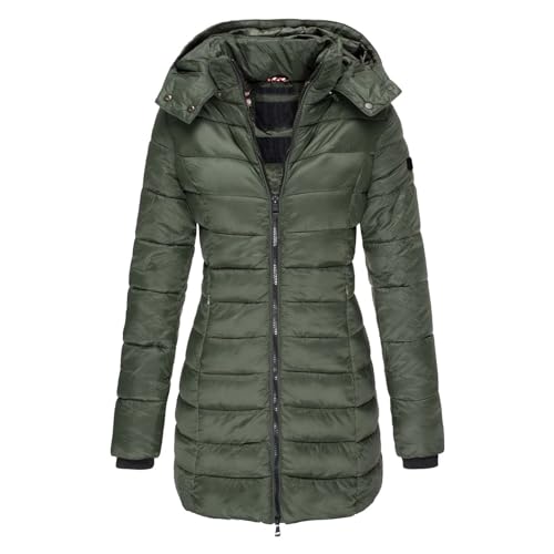 Doudoune mi-longue matelassé parka femme chaude pour l'hiver