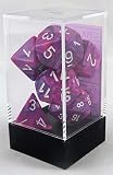 Chessex Chx27457 Dice-Festive Violet/White Set, Yellow, Large (18mm - 25mm)