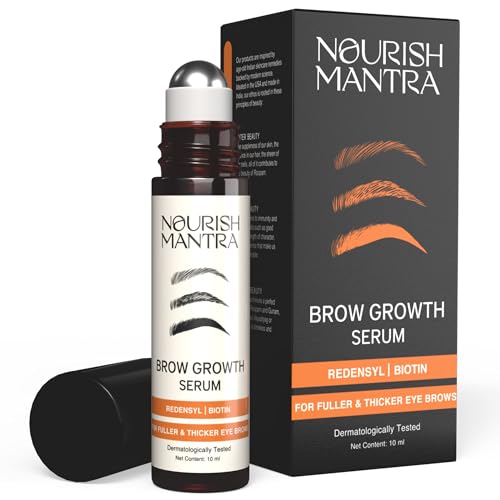 Nourish Mantra - Brow Growth Serum | Formulated With Redensyl, Biotin, Peptides & Amino Acids | For Brow Growth And Thickness | Eyebrow Growth Serum |