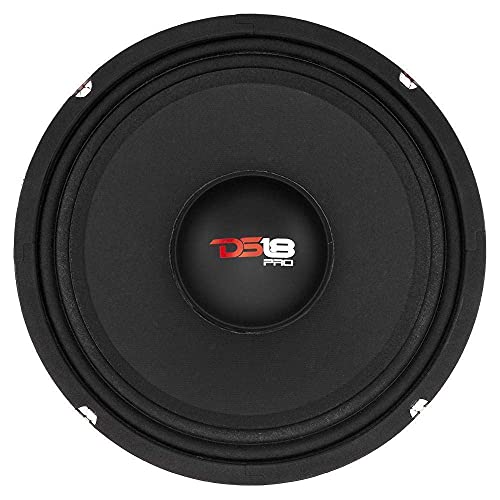 DS18 PRO-X10.4M Loudspeaker - 10", Midrange, Red Steel Basket, 600W Max, 300W RMS, 4 Ohms - Premium Quality Audio Door Speakers for Car or Truck Stereo Sound System (1 Speaker), Black by DS18 - Image 4