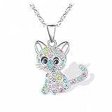 Yocoyee Lovely Kitty Cat Pendant Necklace with Crystal for Women Cat Lover Gifts...