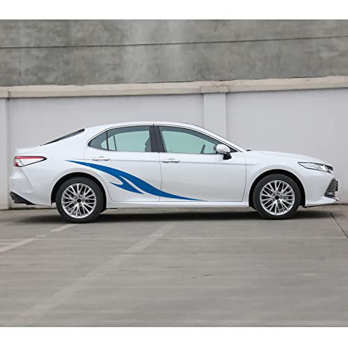 Bilisin Car Sports Racing Body Side Stripe Graphic Stickers And Decals Bi001 Universal Vinyl Diy Modified Stripe Decals Decoration For All Car Truck Suv Off-Road Vehicles Blue #TOP4