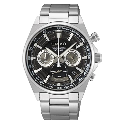[�Z�C�R�[] SEIKO �N���m�O���t �N�I�[�c CHRONOGRAPH QUARTZ �r���v �����Y SSB397P1 �u���b�N�_�C���� �V���o�[ [���s�A���i]