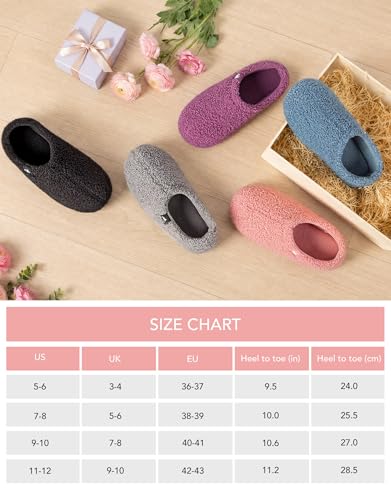 VeraCosy Chaussons Feutre Femme Polaire Violet Silencieux, 40-41 EU – vue 6