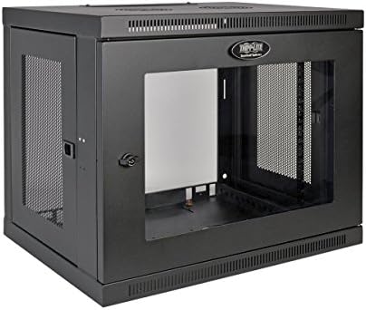 Tripp Lite 9U Wall Mount Rack Enclosure Server Cabinet with Acrylic Glass Window, 16.5" Deep, Switch-Depth (SRW9UG),Black