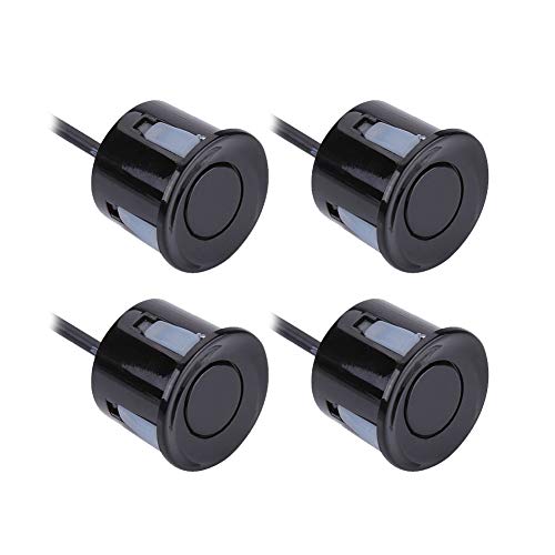 Reverse Backup Parking Sensor Radar Probe 4PCS Universal Car Parking Reversing Sensors Reverse Back Up Assist Parts for Trucks Vehicles Safety Driving Parking (Color: Black)