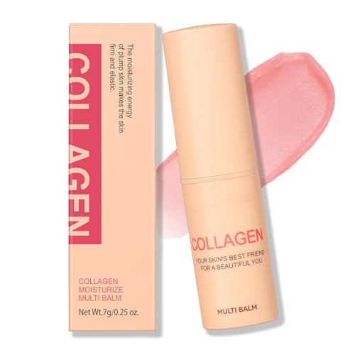 Image of Multi Balm Stick - Collagen Wand Stick - Collagen Face Cream For Reducing Fine Lines & Wrinkles - Hydration & Anti Aging Skincare With Travel Size Balm Design