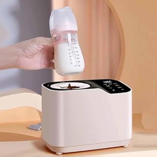 Waterless Bottle Warmer with Shake Function, Digital Display Safe Heating Wash, Accurate Temp Control and Timer Memory Function for Breastmilk Heating Children Bottle Warmer Universal for All Bottles (Pink_B)