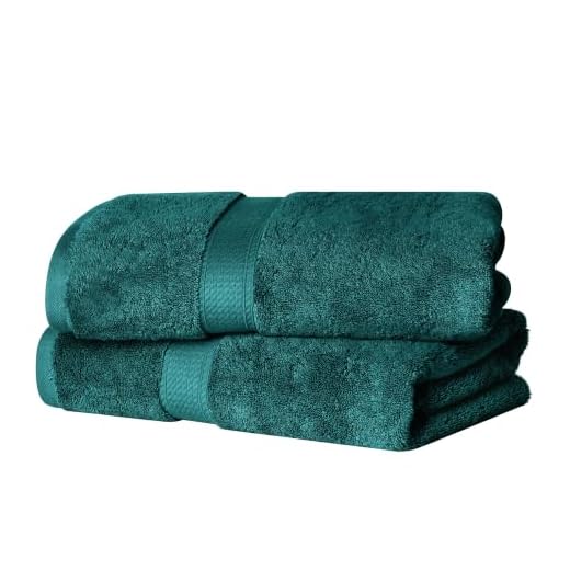 SUPERIOR Egyptian Cotton 800 GSM Bath Towel Set, Includes 2 Bath Towels, Luxury Plush Essentials, Absorbent Quick Dry Towels, Guest Bathroom, Apartment, New Home, Shower, Hotel Quality, Teal