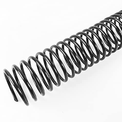 Binditek 50 Pack Plastic Spiral Binding Coils, 25mm(1"), 215 Sheet Capacity, 4:1 Pitch, Black, 48 Loops, for Letter Size, for Students and Coworkers by Binditek - Used condition - US$20.96
