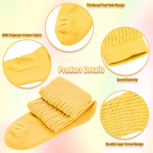 Image of Gvhntk Slouch Socks Women 80s 90s Scrunch Socks Extra Long Slouchy Sock Knee High Sock