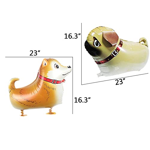 Sotogo 14 Pieces Walking Animal Balloons Pet Dog Balloons Dog Balloon Air Walkers, Kids Gift Birthday Party Décor #TOP1
