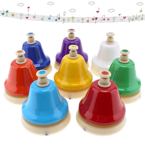 Hand Bells 8 Notes, Music Desk Bells Musical Percussion Inst