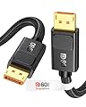Silkland 80Gbps DisplayPort Cable 2.1 3.3FT, [VESA Certified, Secure Latch], [16K@60Hz, 8K@240Hz, 4K@480Hz 240Hz] Display Port Cord, DP80 HDR DSC1.2a for FreeSync G-Sync Gaming Monitor 5090 7900XTX