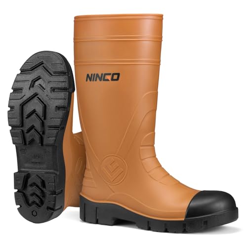 NINGO Steel Toe Rain Boots for Men