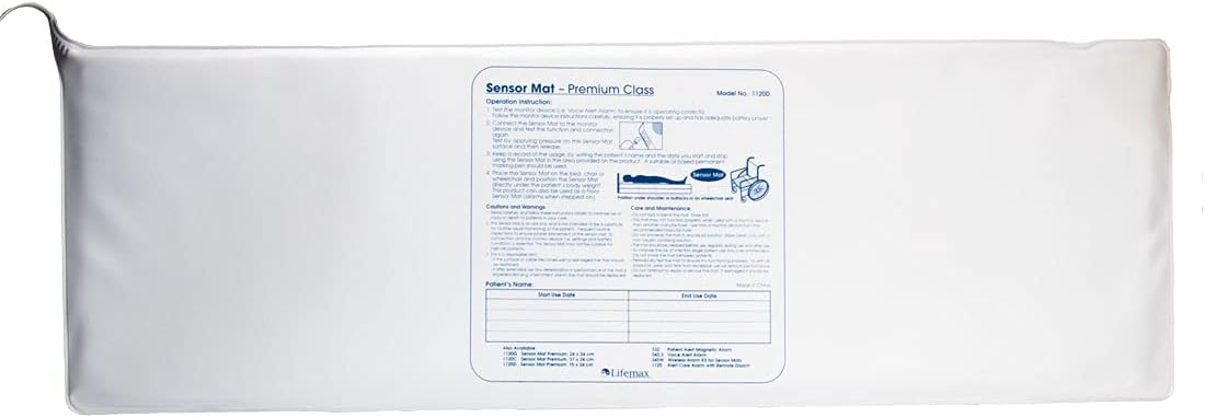 Lifemax Large Sensor Mat, Pressure Mat for Bed or Floor, compatiable with Lifemax Alarms