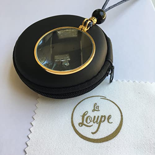 Magnifying Glass Necklace, Choose Your Crystal Gemstone, Strand Color And Rim Color. Adjustable Length. Fashionable Alternative To Wearing Reading Glasses. La Loupe By Wendra #TOP6