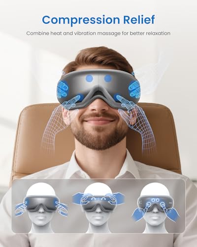 Image of RENPHO Eyeris 1 Eye Massager with Heat, Birthday Gifts for Men and Women, FSA Eligible HSA, Smart Eye Mask for Head Tension and Screen Fatigue, Eye Strain