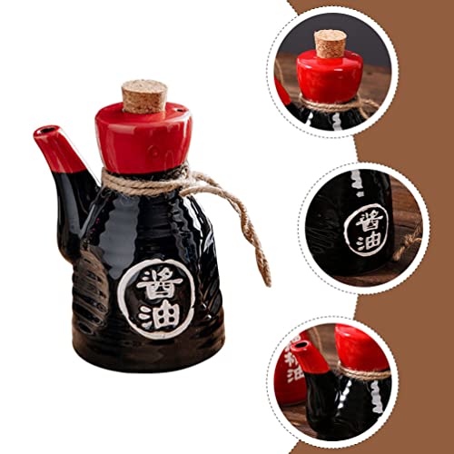 Tofficu Japanese Style Ceramic Oil Vinegar Dispenser Soy Sauce Syrup Cruet Bottle Liquid Condiment Porcelain Dispenser Jars With Cork Top Stopper For Kitchen 6.7 Fl Oz¡­ #TOP2