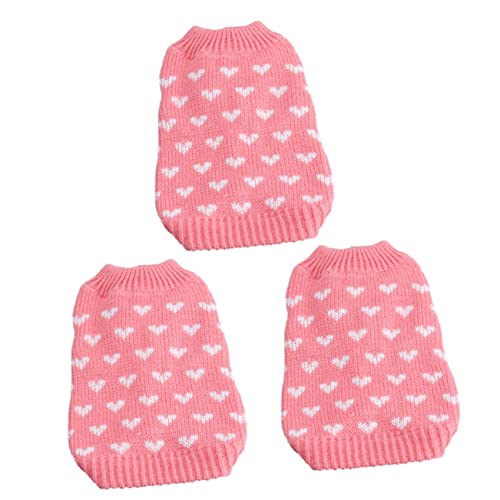 Didiseaon - Didiseaon 3 Pièces Handmade déguisements pour Chiens Chandail de vêtements Longueur du déguisement pour Animaux de Compagnie Chandails à Tricoter col Rond Pull Fournitures pour Animaux