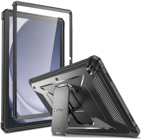 Étui Robust DOOGEE Tab A9/A9 Pro 10 Pouces - Support Rotatif 360° Et Bandoulière - Protection Anti-Choc Noir