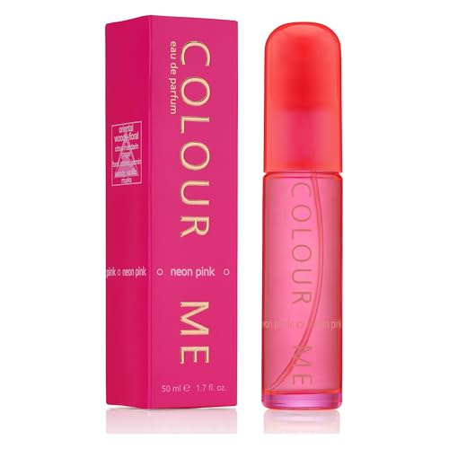 Colour Me Neon Pink by Milton-Lloyd – Perfume for Women – Amber Floral Woody Scent – Mandarin and Ginger Notes – Blended with Jasmine and Vanilla – for Vibrant Ladies – 50 ml EDP Spray