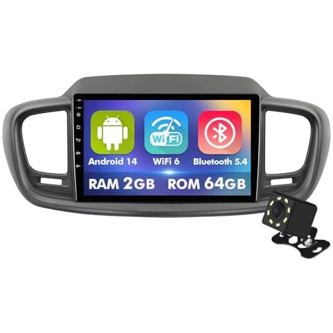 10.1 Inch IPS Touchscreen Android 14 Car Stereo for Kia Sorento 3 2015-2020 with Wireless CarPlay & Android Auto 2+64GB Car Radio, Support WiFi 6, Bluetooth,5.4, Backup Camera, SWC Cover