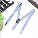 Buyless Fashion Adjustable 2 Pack Suspenders for Kids Toddlers Baby Elastic Solid Color 1 Inch - Y Back Design - 5102-2-Light-Blue-26