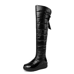 LYYSKY Womens Comfortable Lace Up Winter Warm Over-the-Knee Boots Size corresponds to the length of the sole of