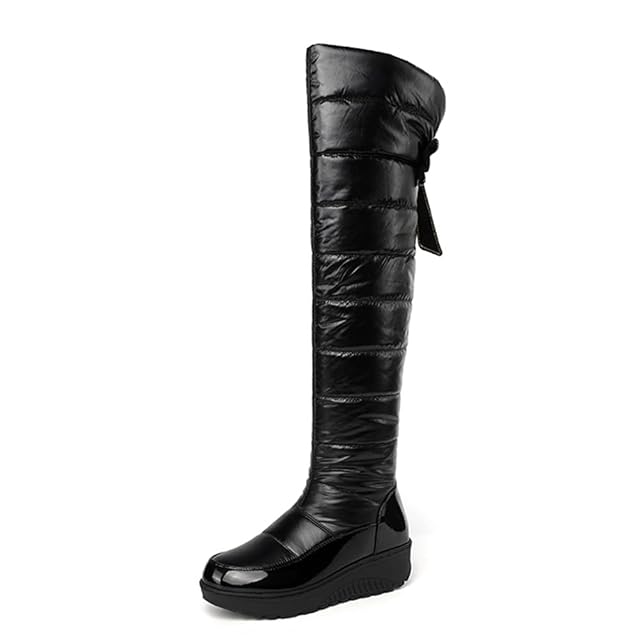 LYYSKY Womens Comfortable Lace Up Winter Warm Over-the-Knee Boots Size corresponds to the length of the sole of