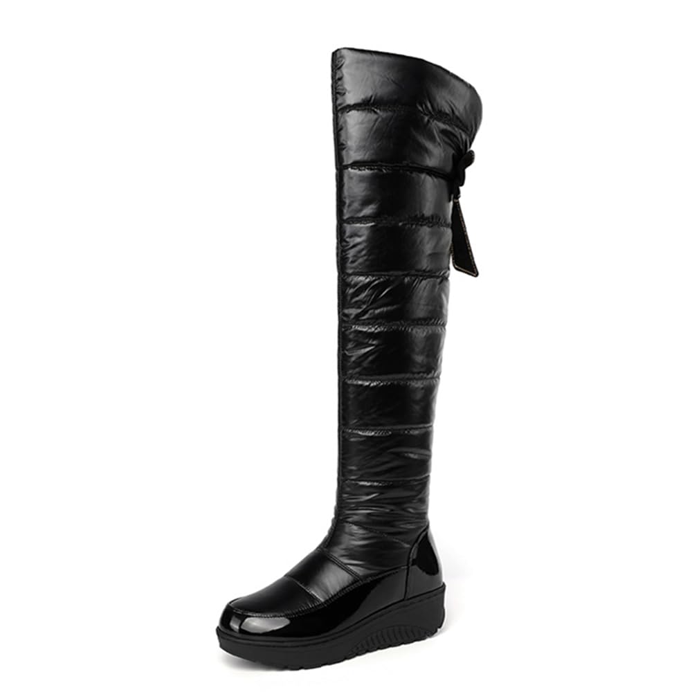 LYYSKY Womens Comfortable Lace Up Winter Warm Over-the-Knee Boots Size corresponds to the length of the sole of