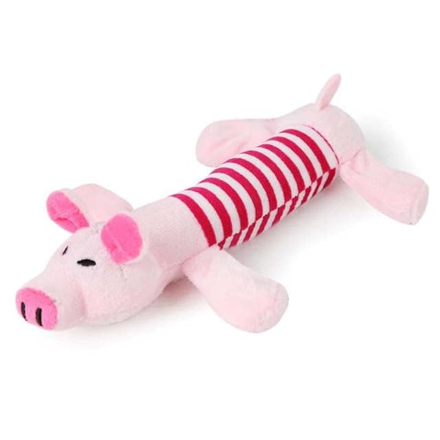Squeaky Dog Toys Plush Sound Elephant Duck Pig Funny Fit for Dog Cat Toys Chew Sound Dolls Pink