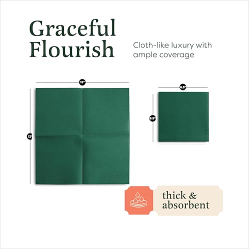 100 Linen-Feel Colored Paper Napkins - Decorative Cloth-Like BROWN Luncheon Napkins - Soft And Absorbent. For Kitchen, Party, Wedding, Dinner Or Any Occasion. (Pack of 100) by BloominGoods - Image 3
