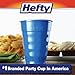 Hefty Party On Disposable Plastic Cups, Marine Blue, 18 Ounce, 120 Count