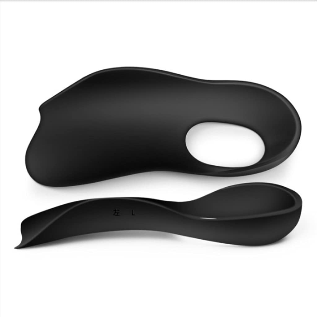 Unisex Flatfoot Orthotics TPR Soletta di Grandi Dimensioni per Piede Piatte Gambe a Forma di Oppure ad Arch Supporto PLASTAR Fasciitis Scarpe Pad ORTOCITO(Schwarz,L EU(40-47))