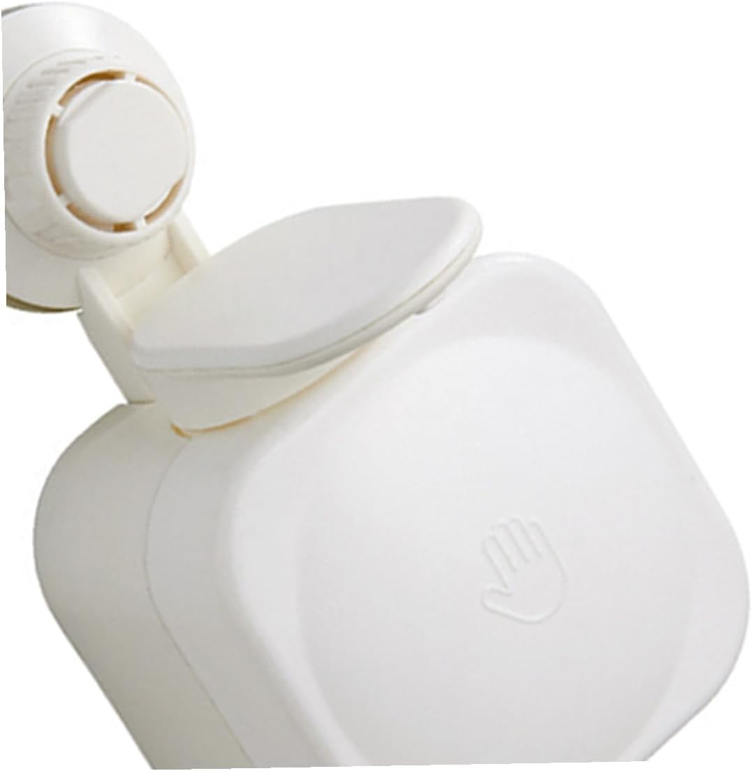 MAGICLULU Manual Soap Dispenser Box Liquid Soap Pump for Bathroom Wall-Mounted No Drilling Suction Cup Mount