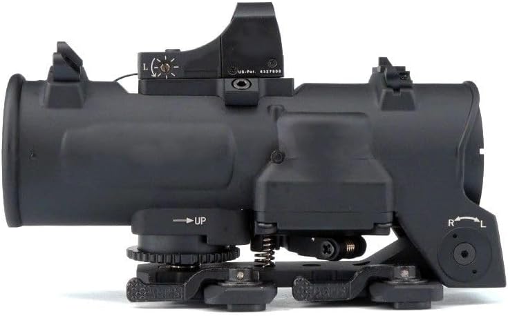 1-4x GEN3 RifleScope Holographic Fixed Dual Field of View Red Illumination Optic Scope Sight with RMR/DOTCER Mini Red Dot Compact Reflex Sight Combo, with QD Quick-Release, Fit for 20mm Picatinny Rail