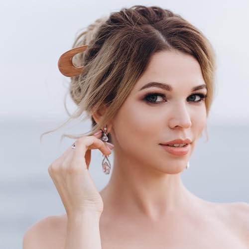 Épingles à cheveux en bois accessoires coiffure mariage et soirées
