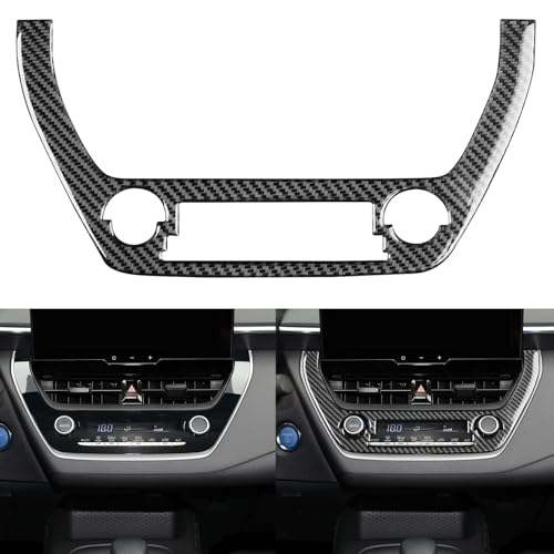 NVCNX Real Premium Carbon Fiber for Toyota Corolla & Cross 2020-2026 2021 2022 2023 2024 2025 Hybrid Hatchback L LE XLE SE XSE FX Dash AC Climate Panel Cover Interior Trim Accessories Sticker 1PC