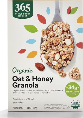 365 by Whole Foods Market, Organic Oat & Honey Granola, 17 Ounce