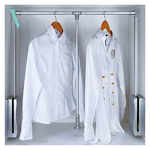 Cintre à largeur réglable télescopique argenté pour rangement de vêtements - 3