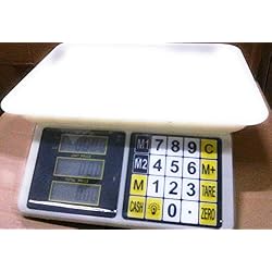 Balanza Digital Doble Visor BALANZA BASCULA Peso Digital Doble Visor hasta 40KG Bandeja PLASTICA REBORDEADA (Blanco)