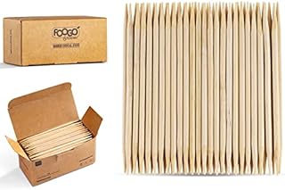 FOOGO Green 250pcs Bamboo Cocktail Sticks, 9cm Wooden Toothpicks, Cocktail Accessories for Drinks, Party Food Picks, Sturdy Eco-Friendly Wooden Sticks