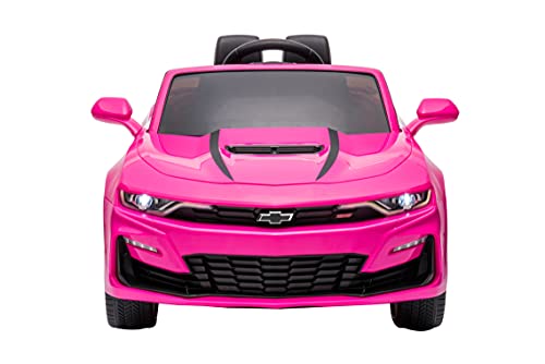 Dakott Kids Ride On Sports Car, 12V Battery Powered Chevy Camaro W/Parent Remote Control, Bluetooth, Horn, Music & Headlights Taillights For 3-6 Years #TOP1